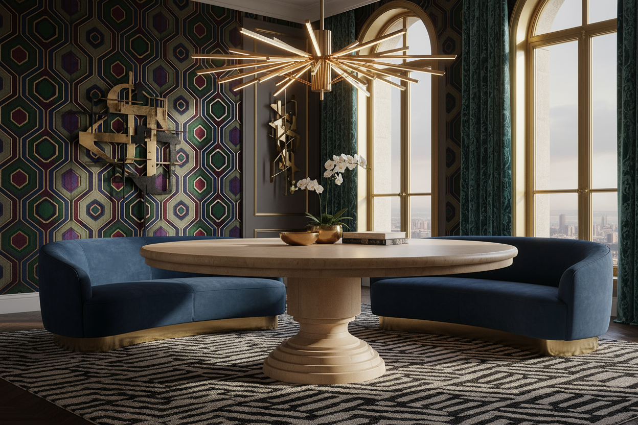 Hacienda Dining Table – Travertine Classic