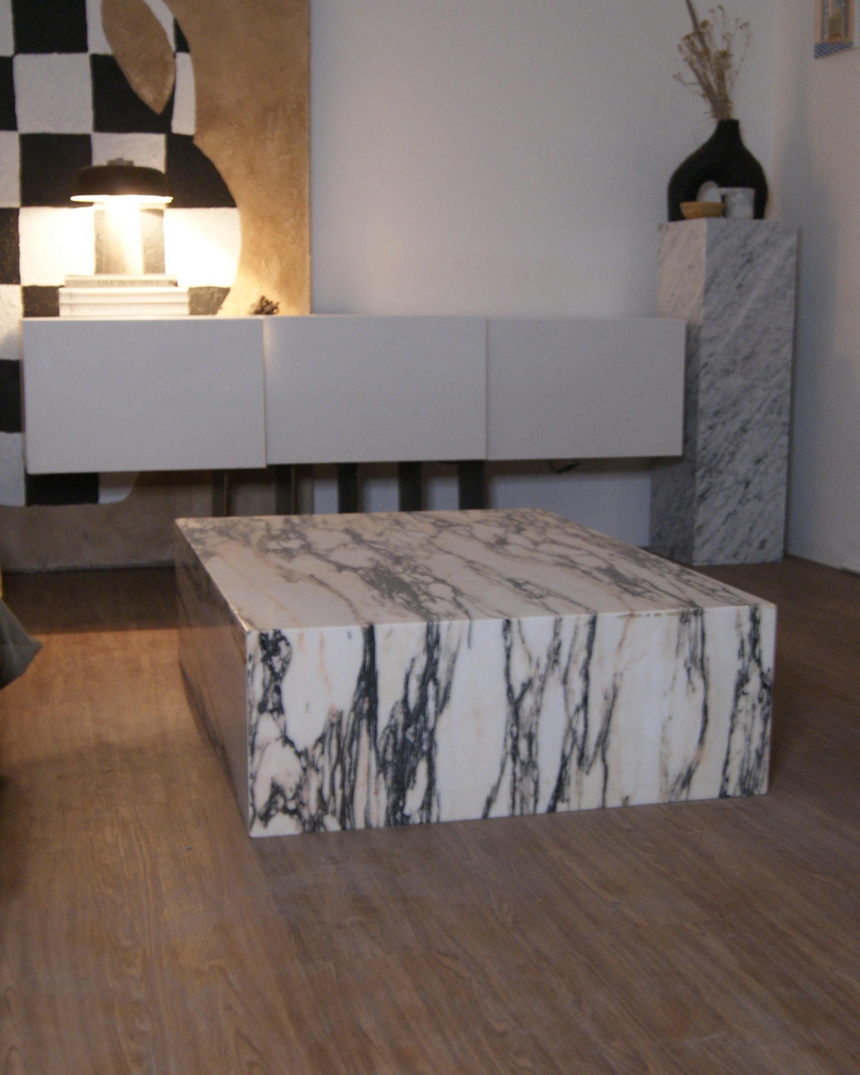 Set of 2 Calacatta Tables
