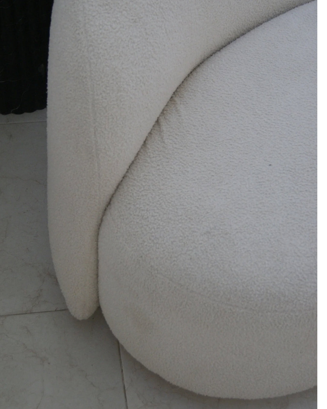 (Ex-display) Curved Bouclé Sofa Elise