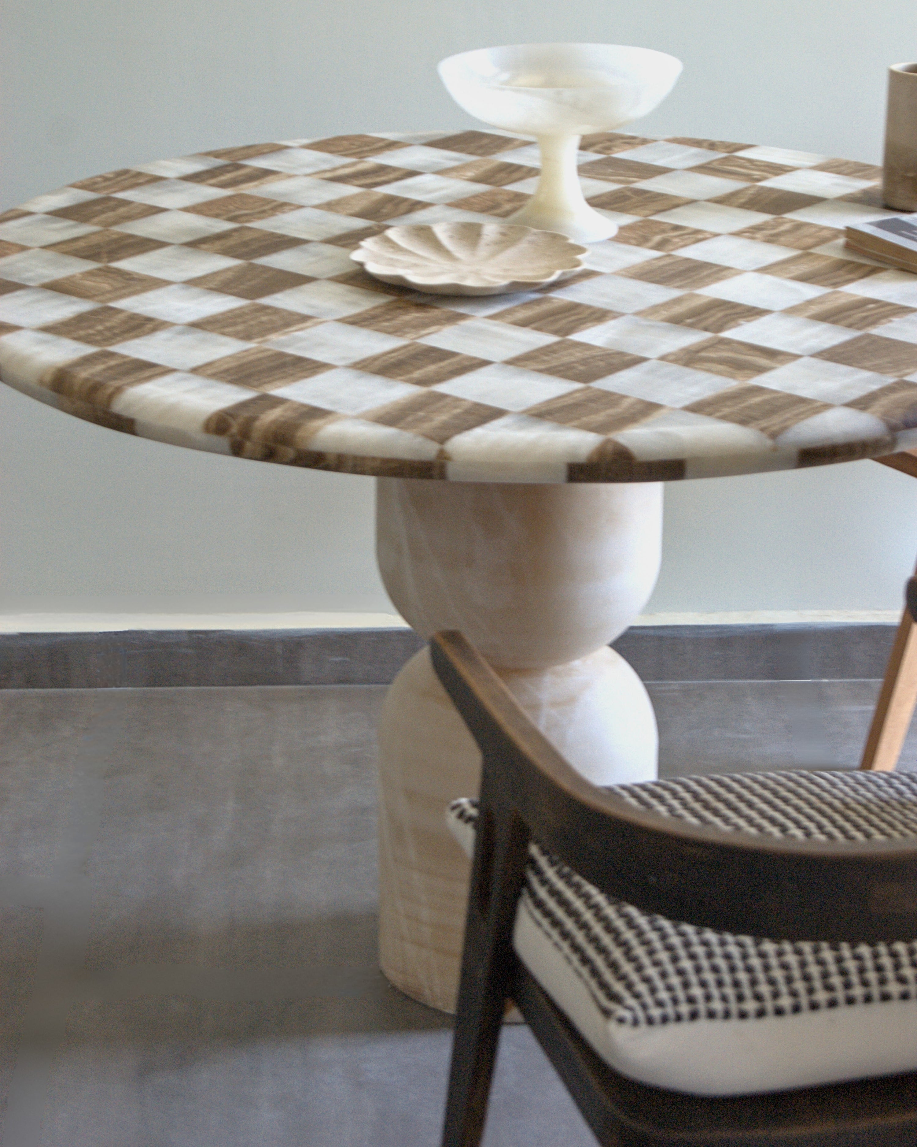 Checkered Onyx dining table