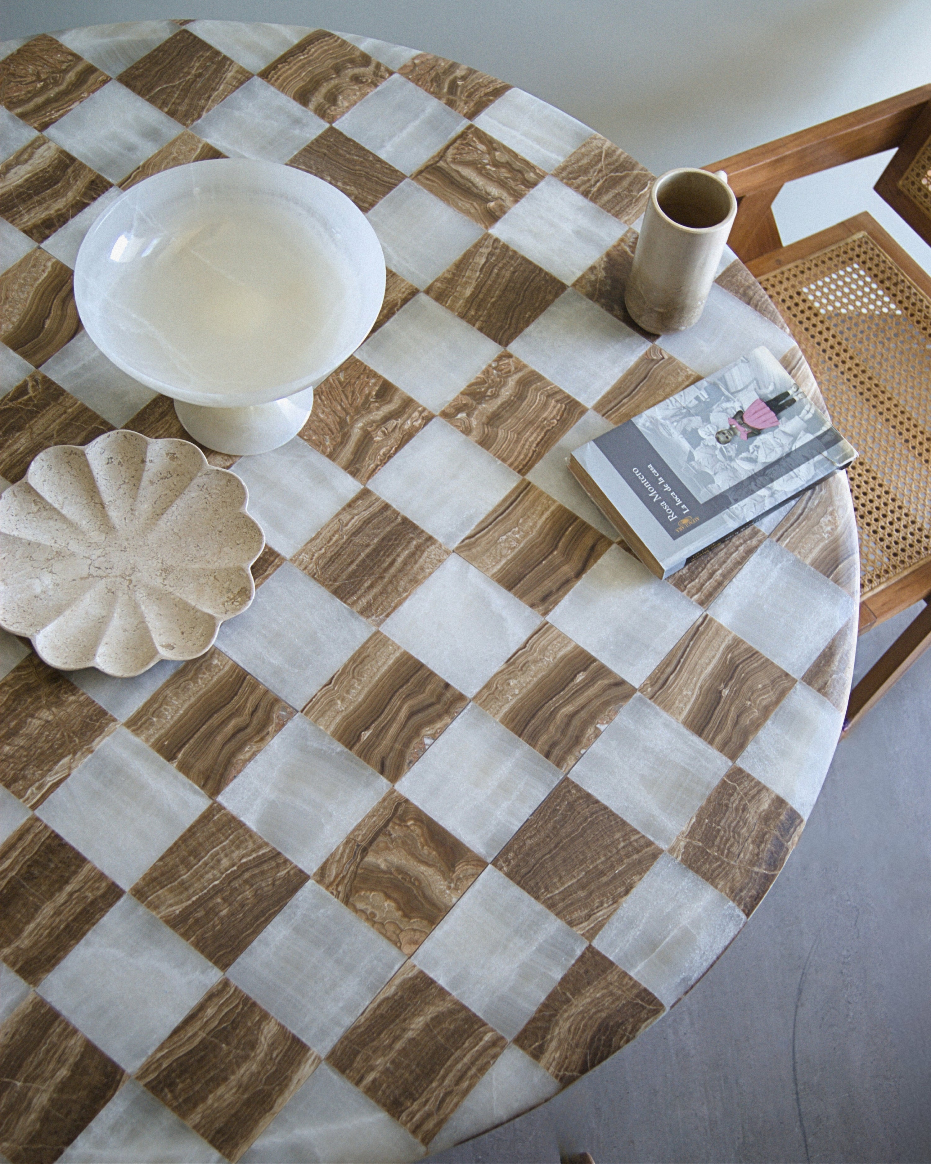 Checkered Onyx dining table