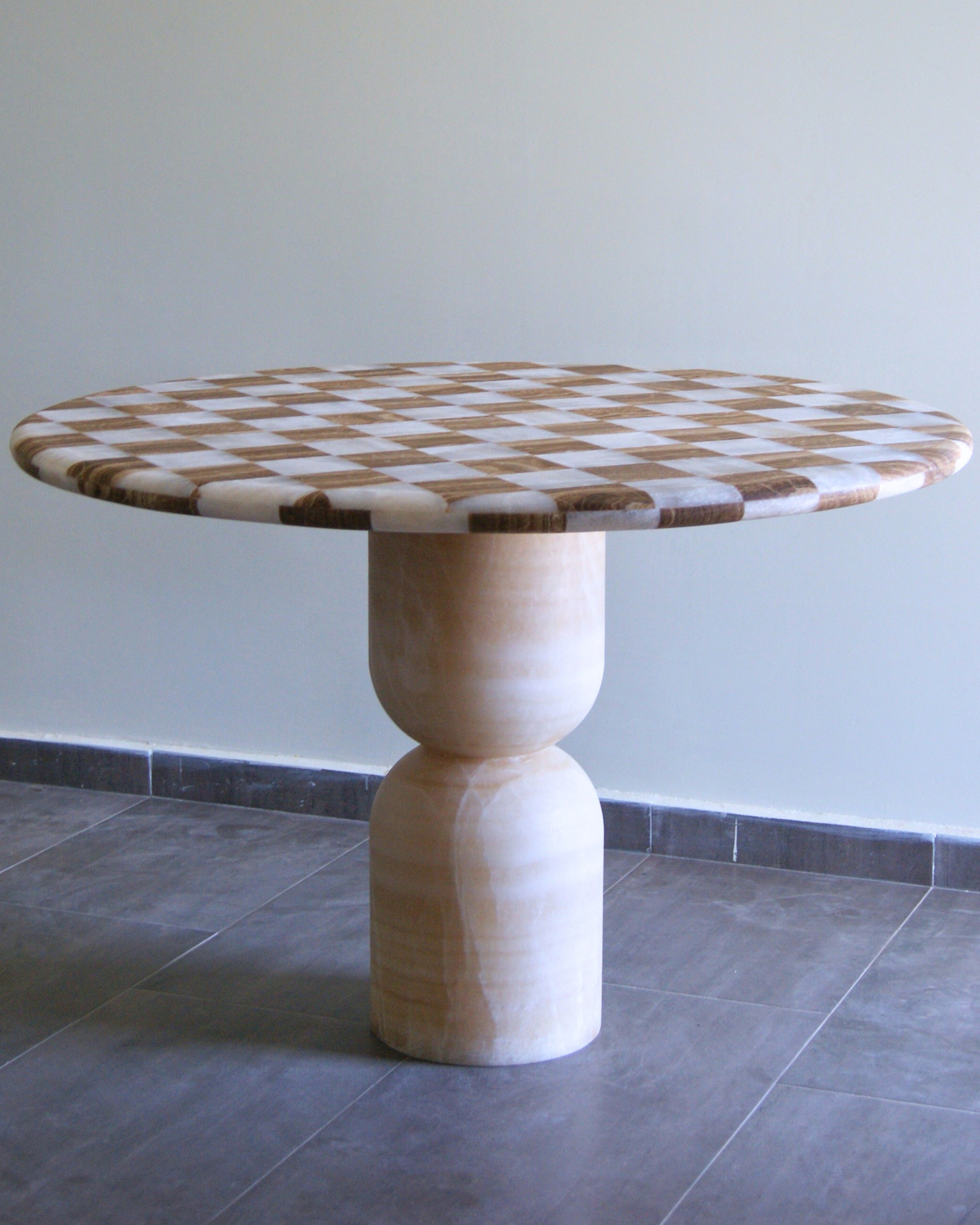 Checkered Onyx dining table