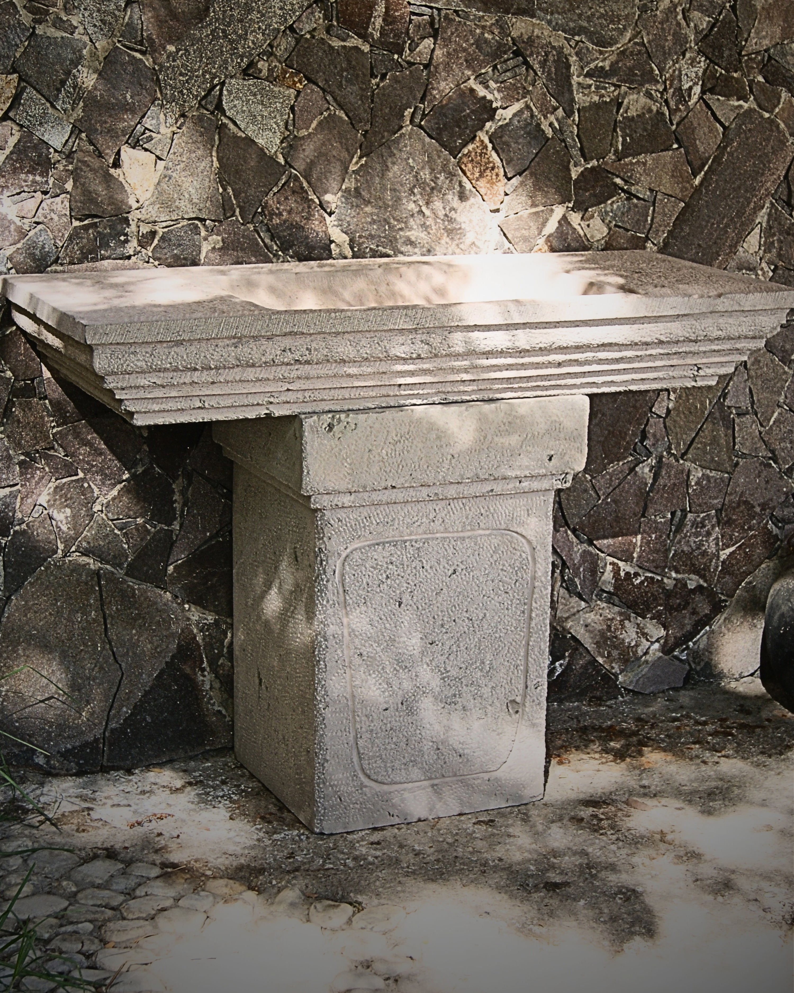 Travertine Standing Sink Classic