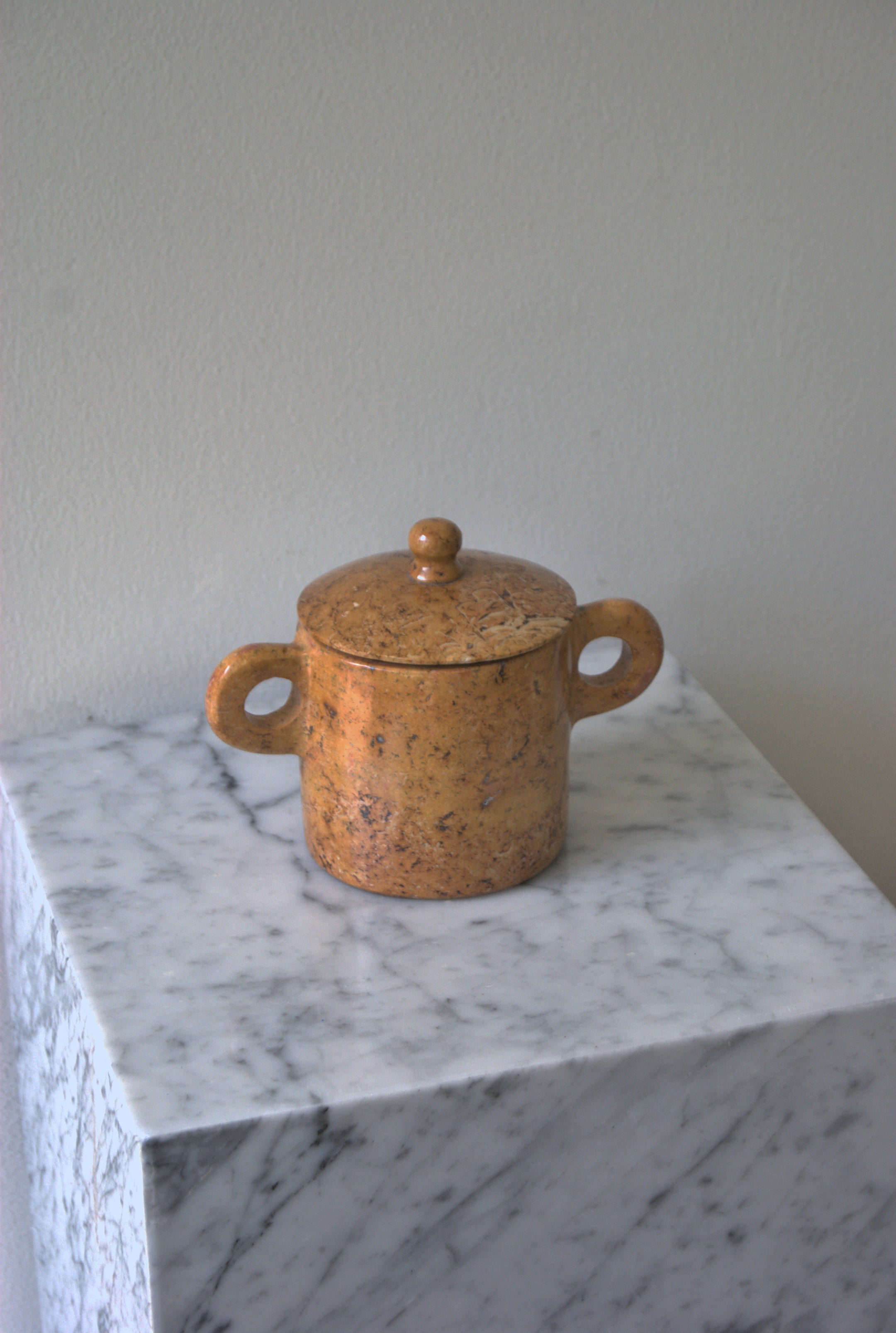 Red Travertine Tea Pot