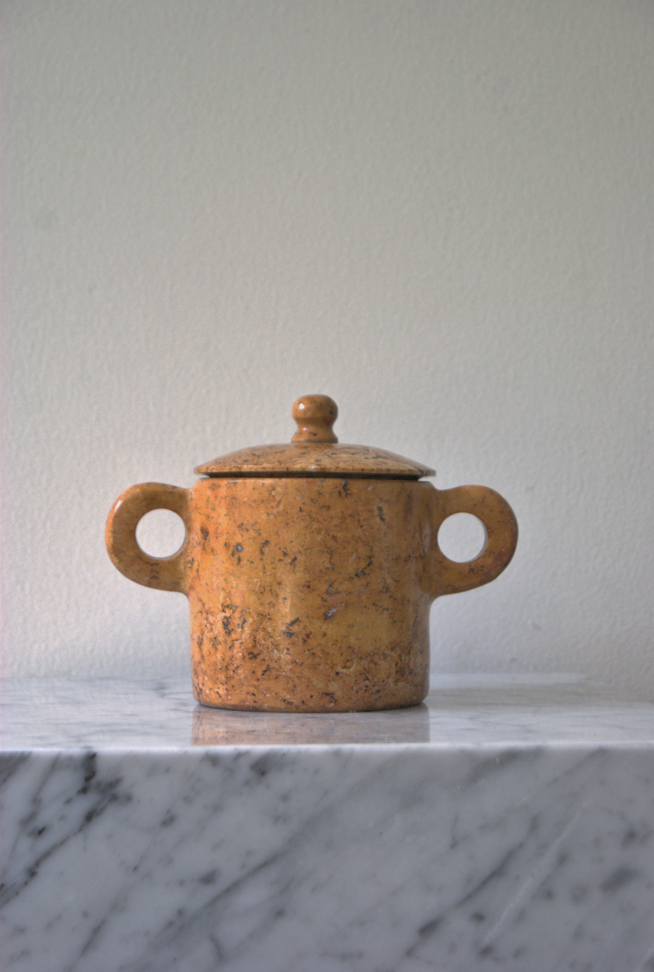 Red Travertine Tea Pot