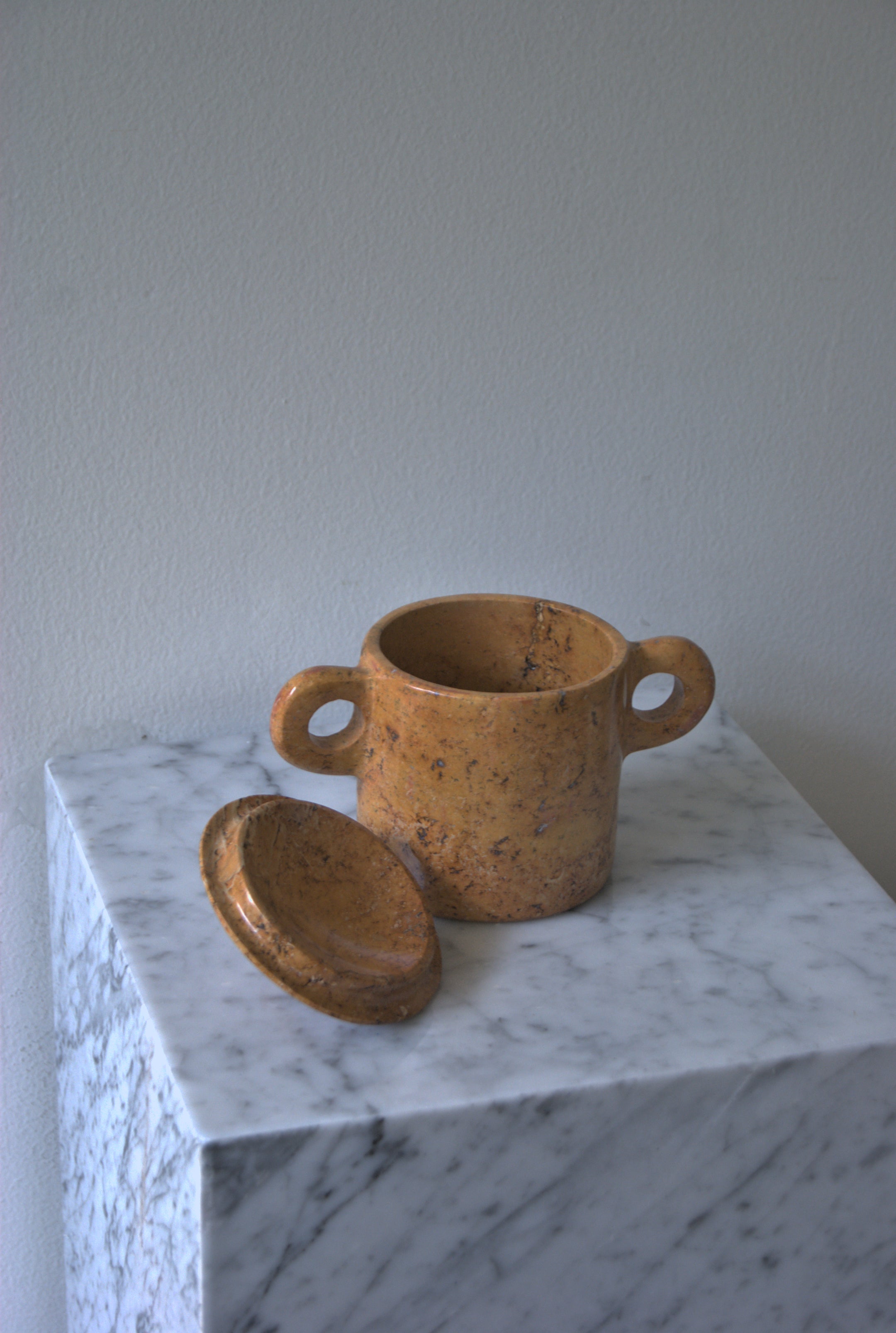 Red Travertine Tea Pot