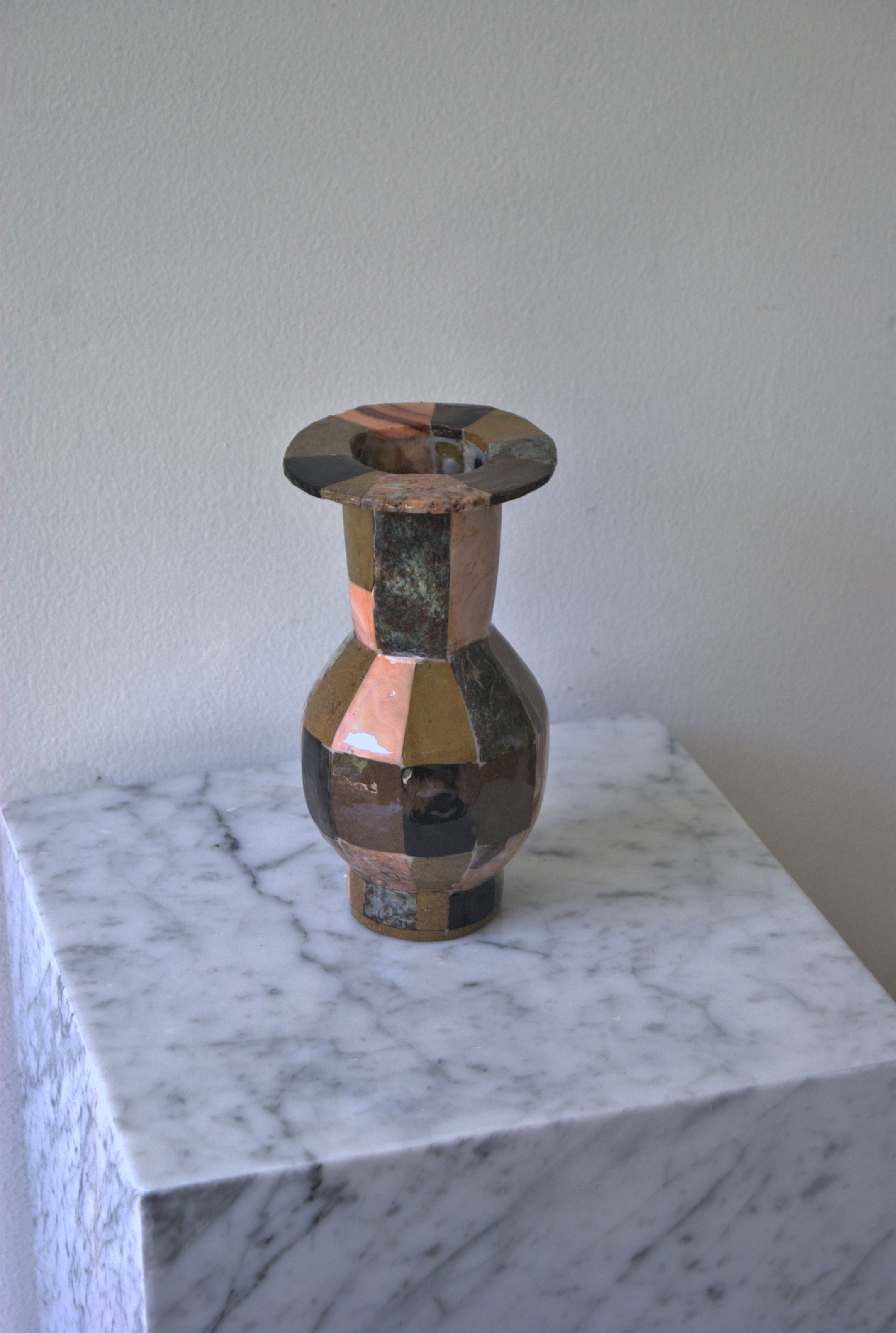 Checkered Marble Vase