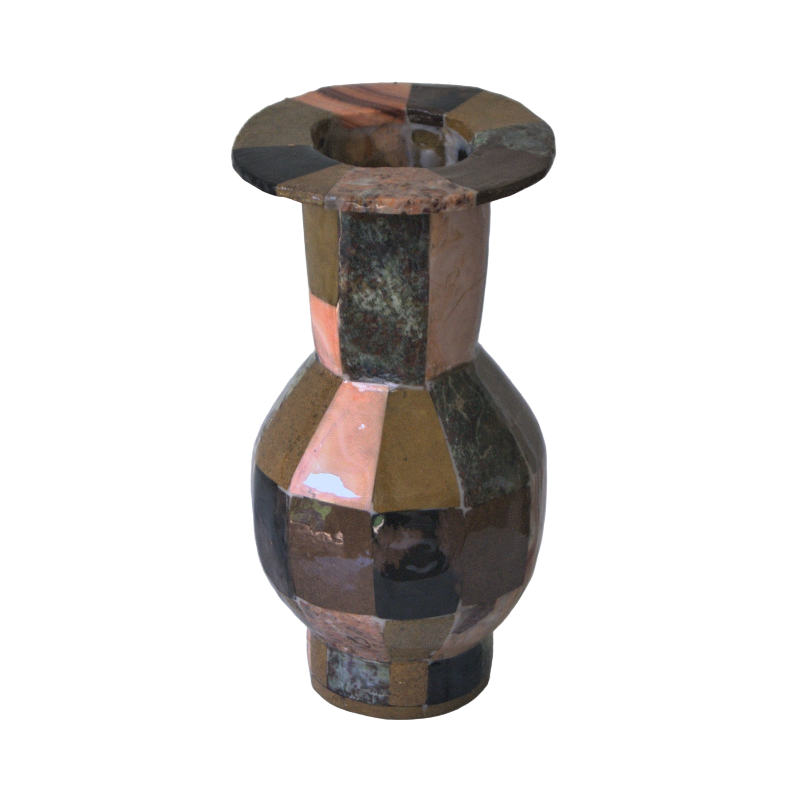 Checkered Marble Vase