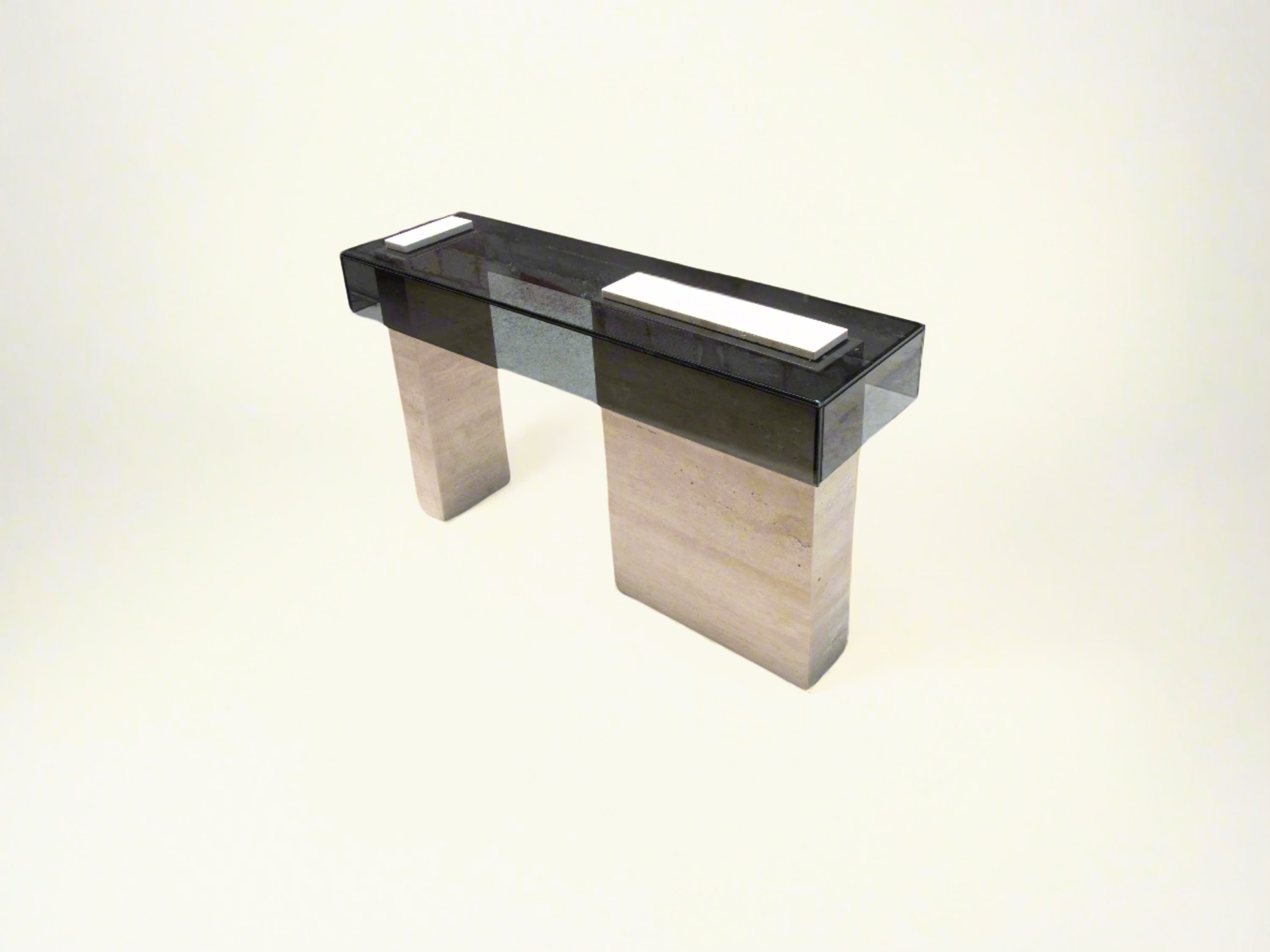 BlackGlass Console Table